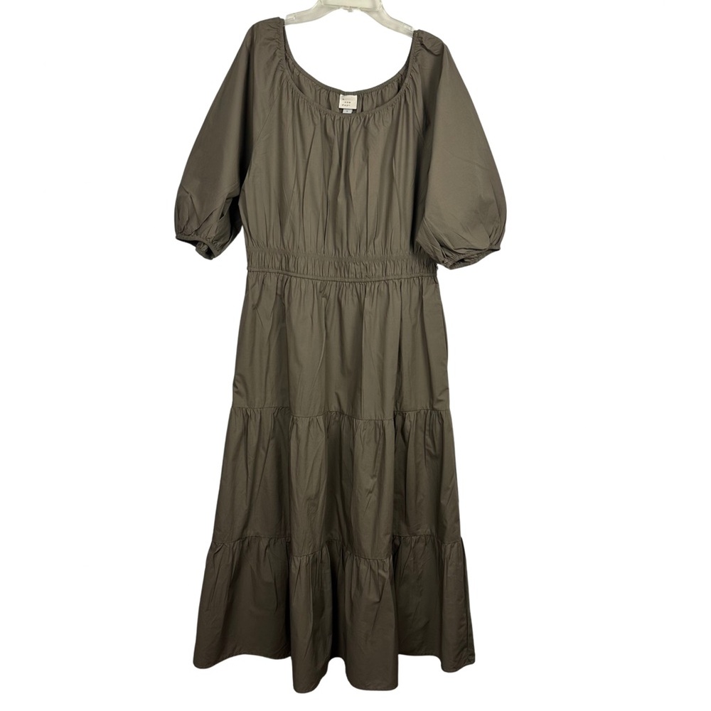 A New Day Taupe Long Maxi Dress Women’s Large Comfortable Versatile Casual